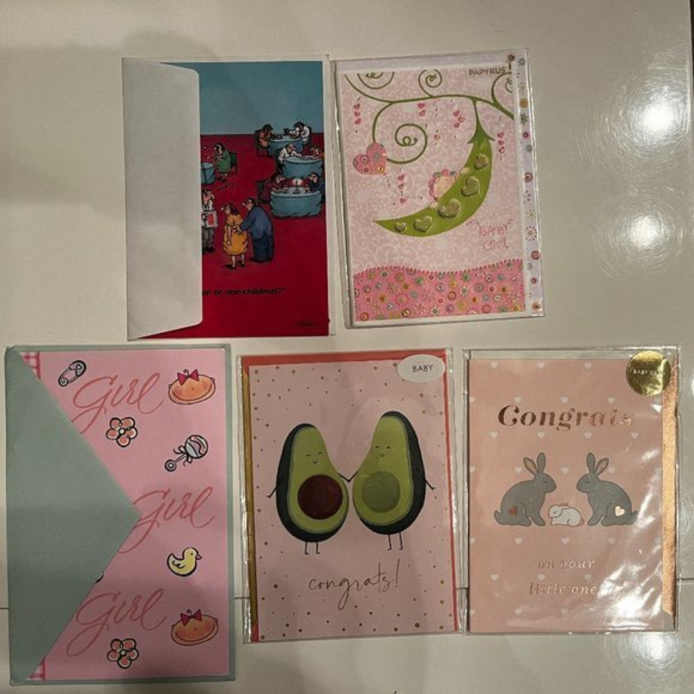 New Baby - Greeting Cards (Bundle of Five‎ Cards)